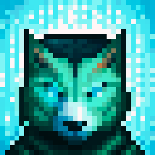 wolf avatar, portrait, glowing eyes