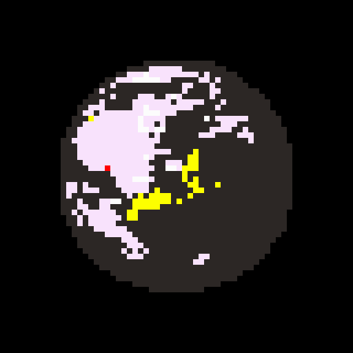 4 different color planets with stars
