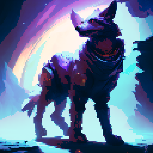 Please provide me an animation sheet for a wolf enemy. This wolf has been overtaken by dark magic and has been made more powerful and bloodthirsty.

The animation sheet should contain multiple frames of the wolf sprite for each of the following actions:

Turn to a given rotation

Move forwards

Static overwatch, searching for enemies

Dynamic overwatch, moving forwards while searching for enemies

Basic attack

Heavy attack

Death

Forwards dash