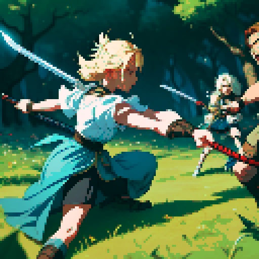 Swinging sword, sword slash, slashing attack