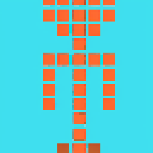 This pixelated character is the protagonist. That's his identifiable representation. However in the game I want to add some more detail and style, but making sure to obviously still be identifiable as this simple character.