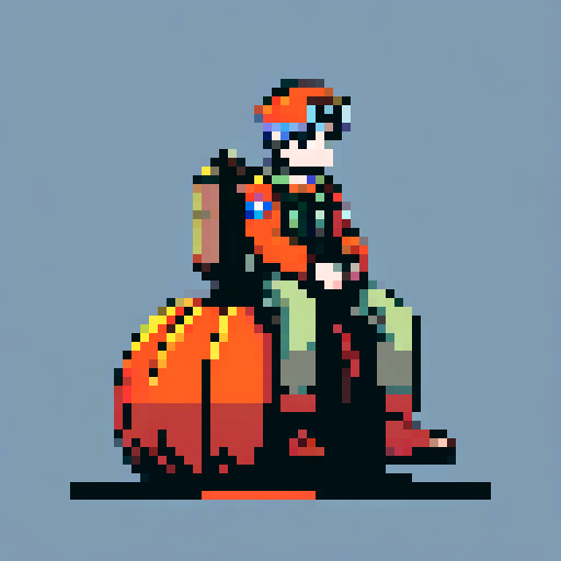 soldier sitting on a pumpkin