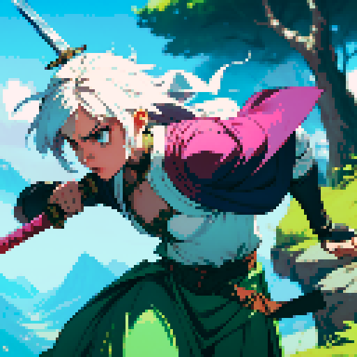 Swinging sword, sword slash, slashing attack