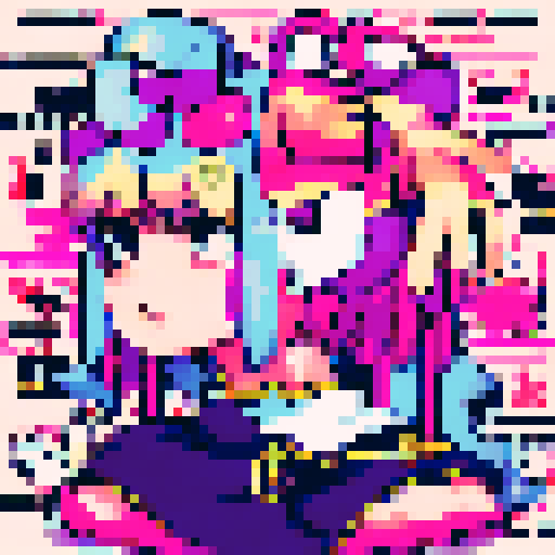 Sailormoon in front of her computer, 80's 90's style aesthetic