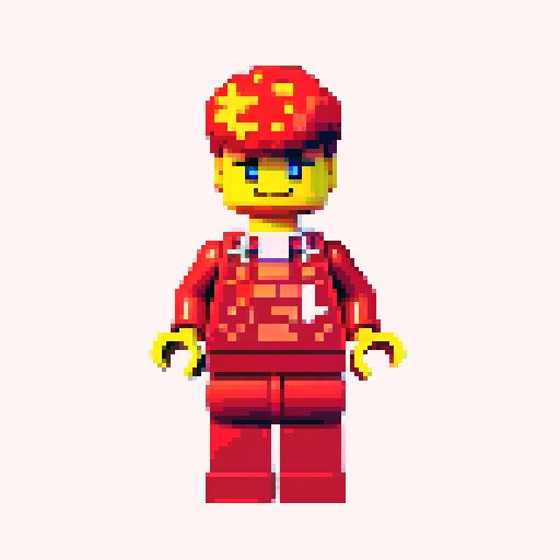 lego pixel, vibrant colors, blocky shapes, small plastic bricks, isometric perspective, retro video game, low resolution, 8-bit graphics, sharp edges, square grid, limited color palette, nostalgic feel, brick-built characters, iconic lego logo, digital recreation, detailed textures, crisp lines, simplified forms, nostalgic gaming vibes