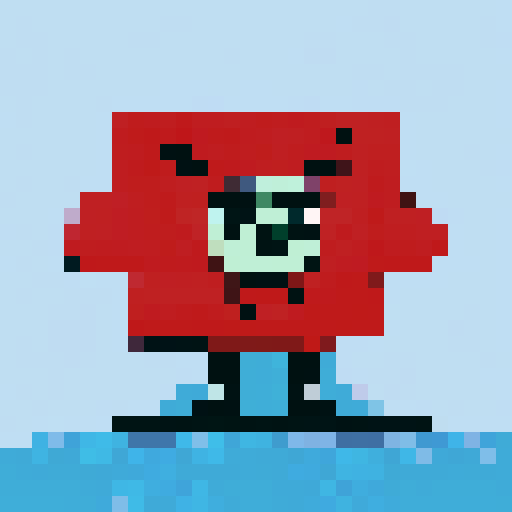 Phone guy with messy hair, furrowed eyebrows, and crossed arms in a 32x32 pixel art style, showing annoyance