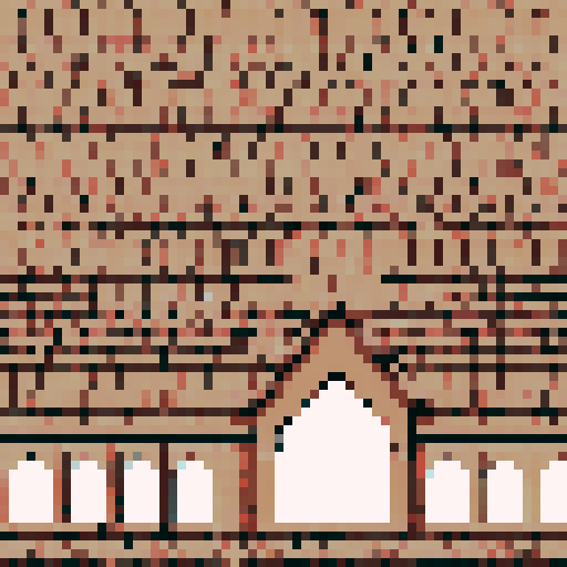 red clay shingle tower minnaret. Usable as an asset (clear, thick lines and a white background)