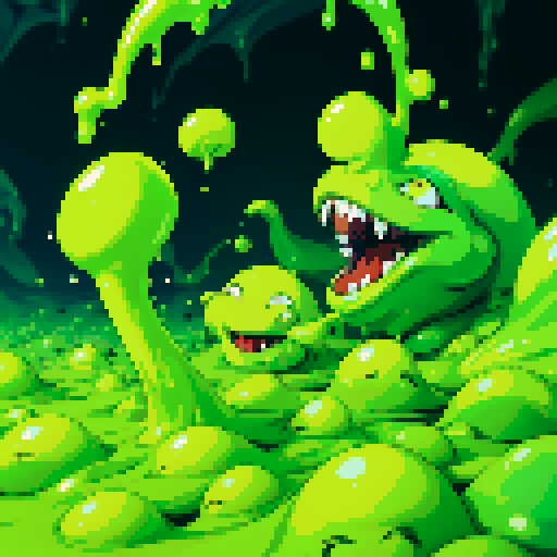 attack animation, slime, goo, ooze