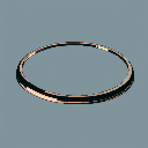 I want a horizontally wide circular copper platform. I want this object usable an asset in a videogame, meaning only one object per image, outlined with a strong black stroke, on a solid-color background. 