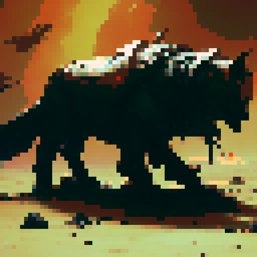 full body shot, wolf, red glowing eyes, razor sharp teeth, drooling, preparing to attack, field, cloudy day, fantasy RPG