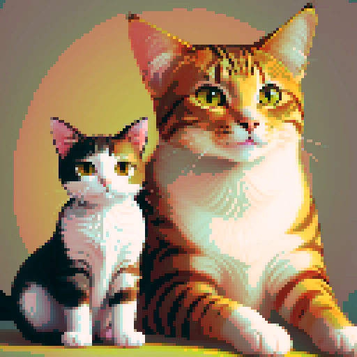 cat and dog,colorfull