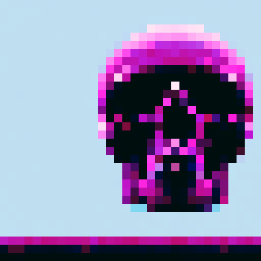 Symmetrical skull, only four colors, evil vibe