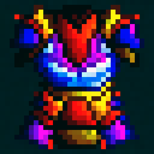 rainbow colored armor