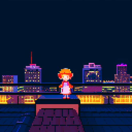 Rooftop at nighttime