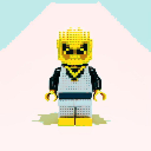Gold hoody pixel lego
