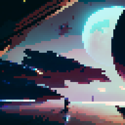 Area 18 from Star Citizen, ships taking off in background, the vibrant open space on the horizon