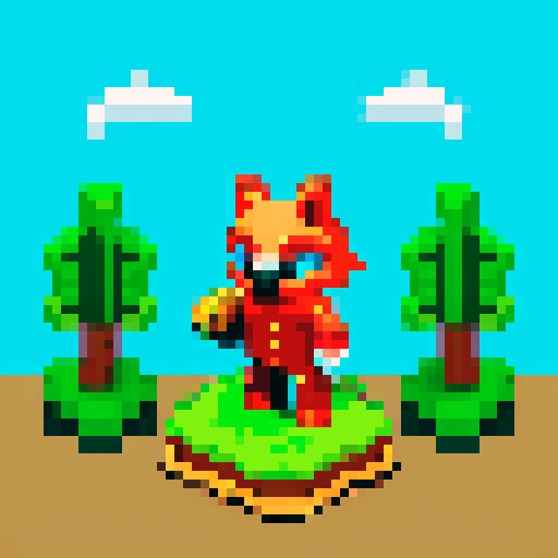 corrupted plastic waste wolf, rabid, forest biome, isometric view, cartoony, larger head, pixel art