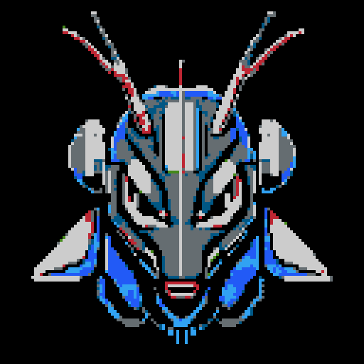 praying mantis helmet, retro 8-bit, intricate detailing, sharp angles, pixel art, 