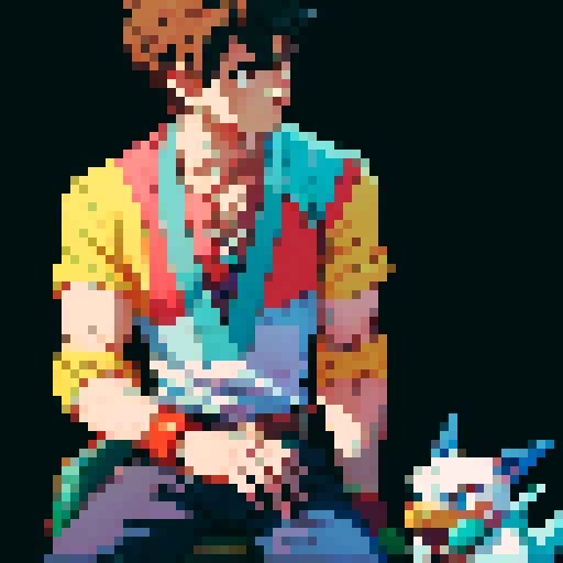 male Pokémon trainer holding a poke ball