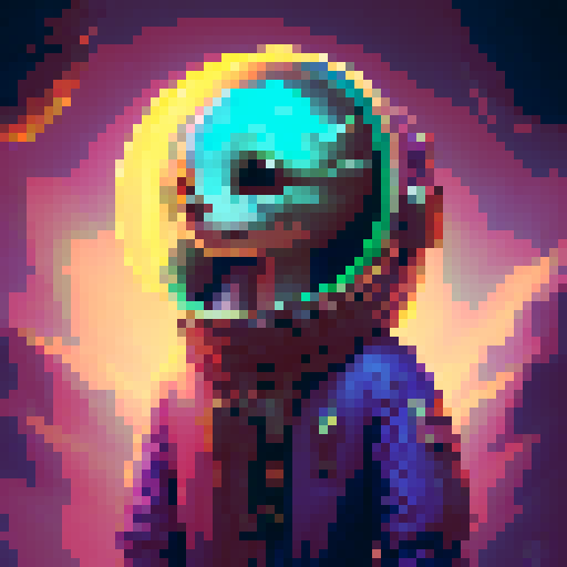 Cozy and sleepy character sprite, purple and blue shades, pixel art style, isometric view, sRGB