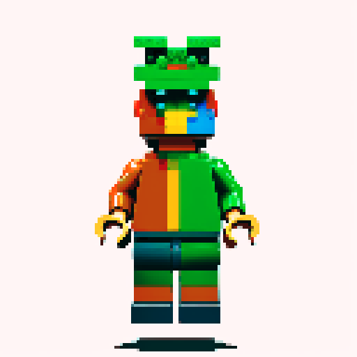 lego pixel, vibrant colors, blocky shapes, small plastic bricks, isometric perspective, retro video game, low resolution, 8-bit graphics, sharp edges, square grid, limited color palette, nostalgic feel, brick-built characters, iconic lego logo, digital recreation, detailed textures, crisp lines, simplified forms, nostalgic gaming vibes