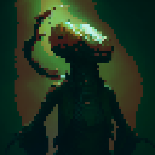 A walking tree golem with a demon face and teeth