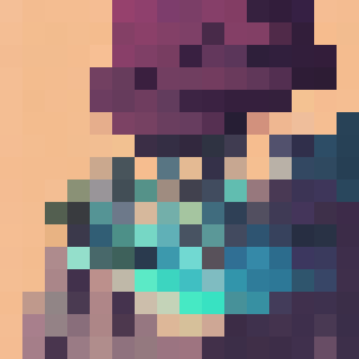 "An intrepid space traveler navigates a barren otherworldly terrain, surrounded by jagged triangular boulders and sweeping curves, set against a backdrop of muted magenta and gold tones, all rendered in the evocative styles of Evangelion, Roblox, artgerm, rossdraws, Studio Ghibli, and Pixar, with a museum-quality bird's-eye view of the vast, geometric expanse in classic 16-bit pixel art."