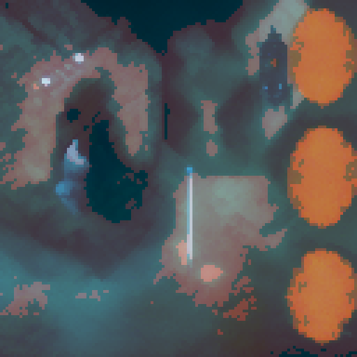 blue glowing magic staff, intricate pixelated design, shimmering energy pulsating from the core, vibrant shades of cobalt and sapphire, intricate details creating a mesmerizing visual, nostalgic retro feel, crisp and clean pixel art style