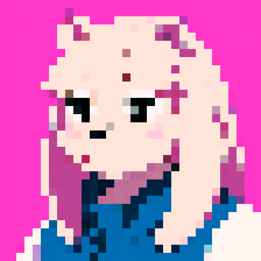 anime style hippo portrait.