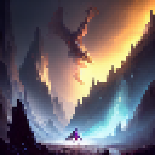 Ekko, a fearless warrior with a glowing sword, charges towards a colossal dragon looming over an ancient castle surrounded by misty mountains and a cascading waterfall, in the midst of an epic battle in a vivid and immersive Fantasy RPG art style.