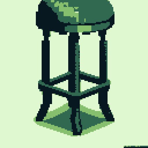 Old barstool with no background