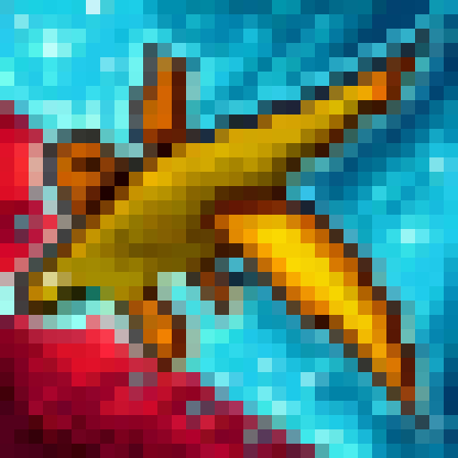 Crab fighting with a shark