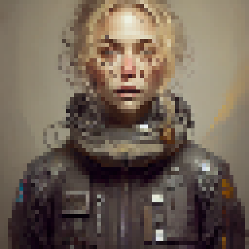 Portrait, street art, couleur