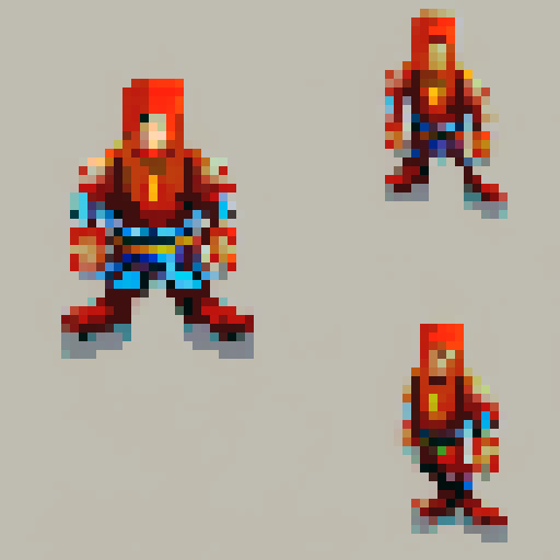 a knight jumping, spritesheet