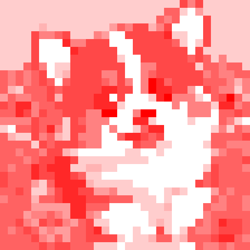 Corgi with fluffy fur, bright eyes, and perky ears, surrounded by vibrant pixel art flowers and a sunny sRGB background