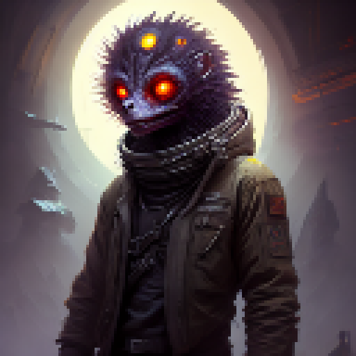 Gritty, dark, and ominous. 

        Red-eyed zombie, arms outstretched, menacingly advances through the gritty darkness.