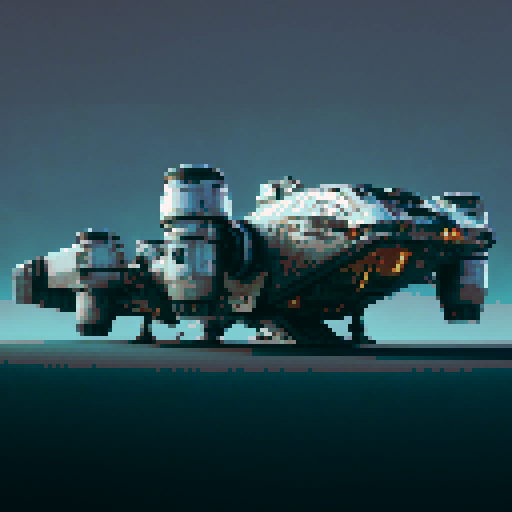 pixel art spaceship