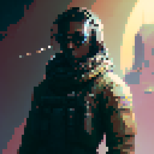 "Precision, metallic, sleek, futuristic, with a hint of danger, a sniper rifle gleams in the darkness, waiting to strike."