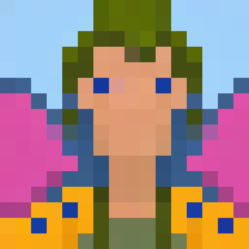 Cute blue alien with big eyes and a smile