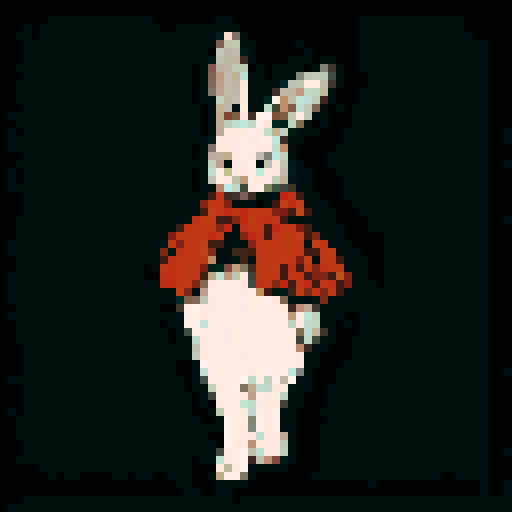 Bipedal rabbit in a fantasy game with an art-style like wizardry