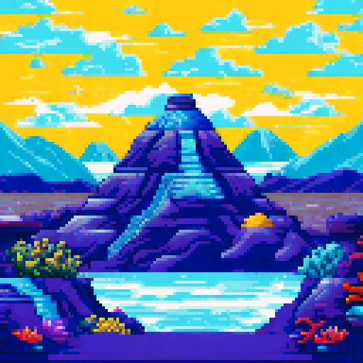 Create a deep sea environment with little light and the sea bed at the bottom, add blue glowing sea plants