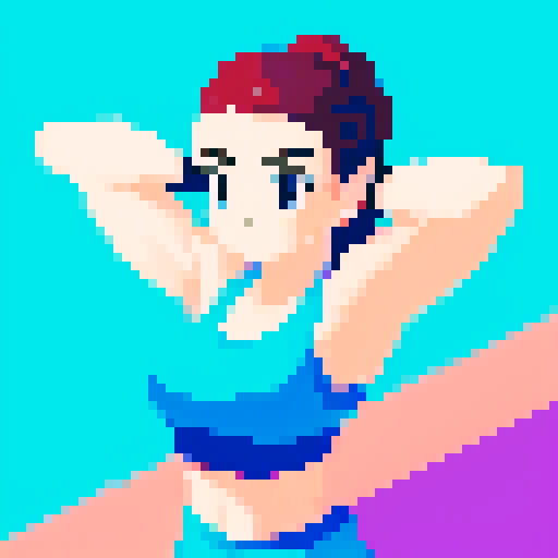 Create a vibrant woman doing gym