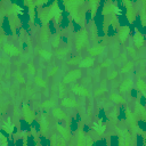 a carpet of overlapping green leaves