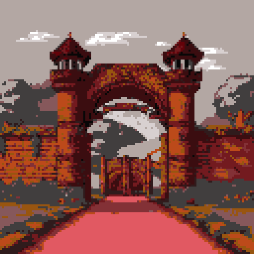 The Entrance to a medieval town gate house
