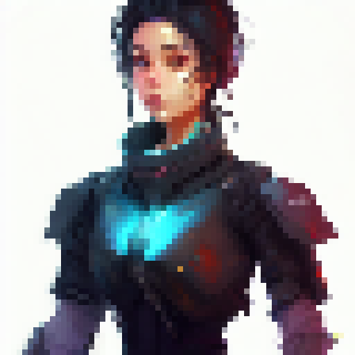 KAY/0 from Valorant, vivid colors