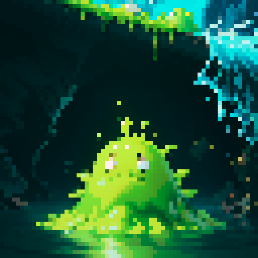 tidal wave of thick slime, thick gooy slime, heroes drowning in slime, slime surrounding heroes, heroes sinking into slime