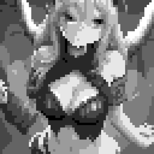 lustful succubus, skin tight lace, deep v-neck crop top, demonic scythe, pixel art, sRGB
