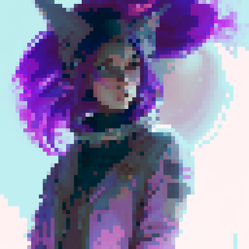 Purple haired dragon anime girl