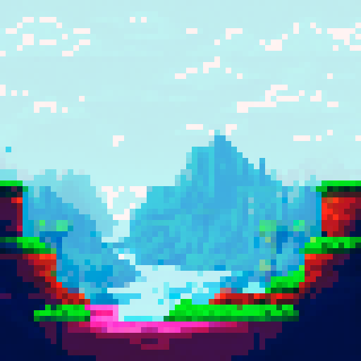 Pixelated youtube icon with a white down arrow next to it