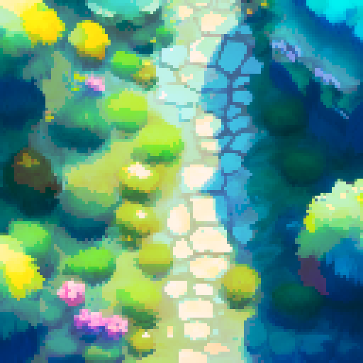 A painter painting something colorful